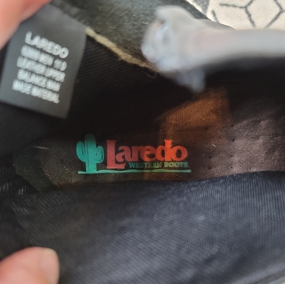 LAREDO HOXIE WESTERN BOOT IN BLACK, SIZE 11 - Picture 10 of 16